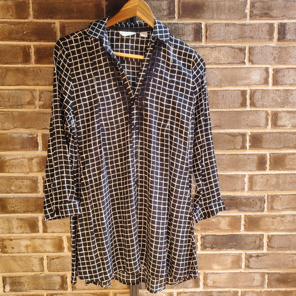 EUC Anthropologie Windowpane Tunic XS